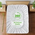thumbnail image 6 of Lux Decor Twin Mattress Protector Waterproof - Rayon from Bamboo Mattress Cover, Breathable Noiseless Fitted Protector, OEKO-TEX Certified, 6 of 9