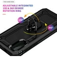 thumbnail image 5 of [PST] Motorola Moto G 5G 2022 Étui à Anneau Rotatif avec Béquille, Étui de Téléphone Rigide Robuste à Absorption des Chocs Hybride, 5 of 5