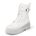 thumbnail image 1 of Botas de Combate con Plataforma para Mujer DREAM PAIRS Blancas Talla 6.5, 1 of 6