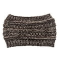 thumbnail image 1 of Gorro de invierno con cola de caballo de moño desordenado de punto trenzado suave y elástico para mujer, 1 of 5