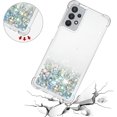 thumbnail image 5 of Compatible with Samsung Galaxy A32 5G Case Glitter Liquid Cute Clear Phone Case Floating Quicksand Shockproof Protective Bumper Silicone TPU Case for Samsung Galaxy A32 5G Love Sliver YB, 5 of 12