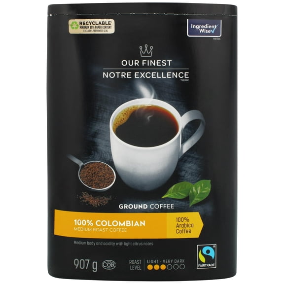 Our Finest 100% Colombian Medium Roast Ground Coffee - 907g/32 oz