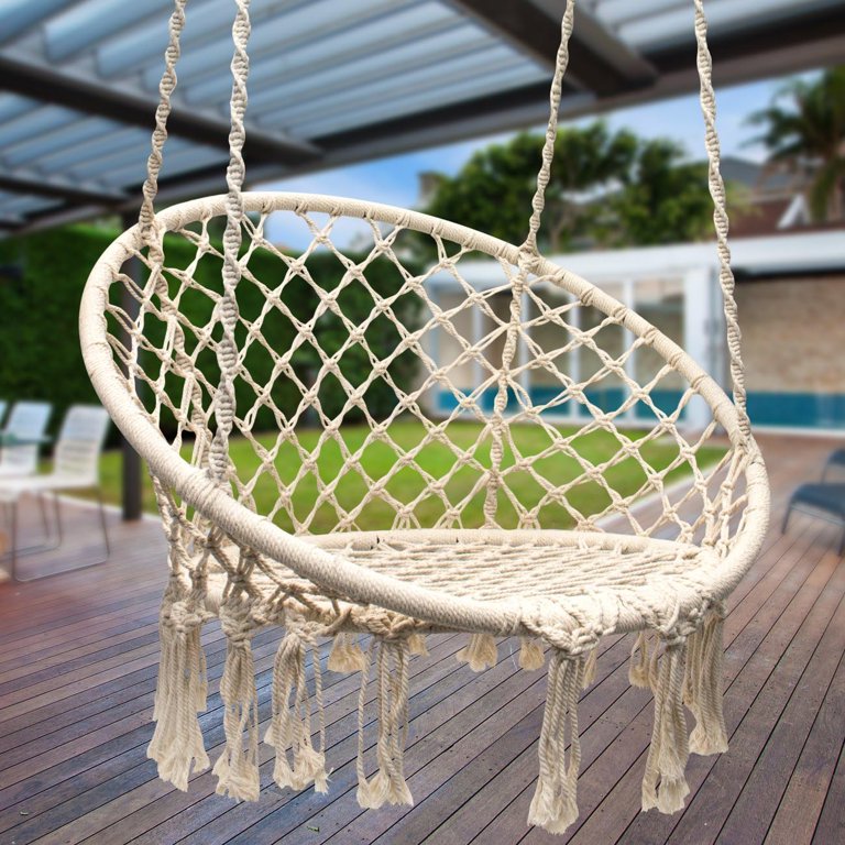 Stylish Boho Swing Chair Premium Cotton Ceiling Chair For