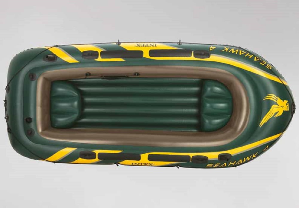 Intex Seahawk 4 Inflatable 4 Person Floating Boat Raft Set w/ Oars & Pump 4 Pack