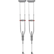 Medline Adjustable Quick-Fit Crutches, 4'7"- 6'7", 300 lbs. Capacity