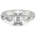 thumbnail image 3 of 5 Carat IGI Certified Emerald Shape Lab Grown Diamond Engagement Ring | 14K White Gold |Lorene Twisted Shank Diamond Ring | FG-VS1-VS2 Quality Friendly Diamonds, 3 of 4