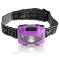 thumbnail image 1 of IPX6 Lampe Frontale Mini Étanche 4 Modes 122lm pour Jogging Extérieur Lampe de Poche Frontale Réglable Lanterne Fournitures d'Éclairage Violet, 1 of 6