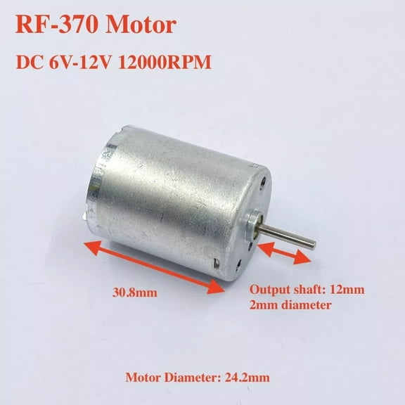 RF-370CA 24mm Electric Motor DC 6V 9V 12V 12000RPM High Speed DIY Toy High Sales Of Tool Accessories