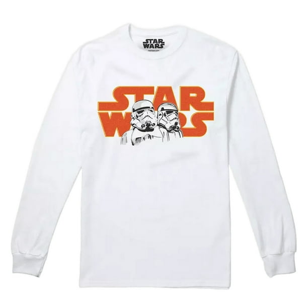 Star Wars - Camiseta Trooper Pair de Manga Larga para Hombre (Blanco)