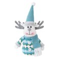 thumbnail image 2 of Dserhfy Christmas Doll Blue Snowman Santa Claus Reindeer Christmas Doll Handmade Plush Figure Ornament Home Office Decor, 2 of 8