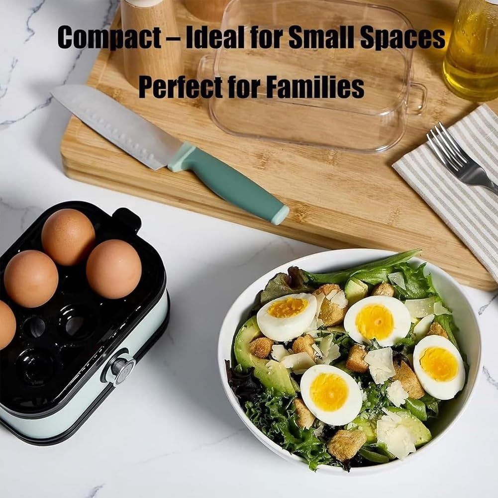Smart Egg Cooker with Auto Shut Off, Eggs Maker with Tray Lid Soft/Medium/Hard Boiled Poached Egg Cookers, Effortless Egg Cooking with the Ultimate Stainless Steel Cooker(1PC)