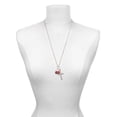 thumbnail image 3 of Delight Jewelry Silvertone Red Purse Be Strong and Courageous Engraved Cross Zoey Necklace, 28", 3 of 4