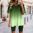 thumbnail image 2 of MuXiKeJi Clothes 2 Piece Short Sets for Women Summer Short Sleeve Button Down High Low Shirt and Shorts Casual Beach Vacation Set, 2 of 7