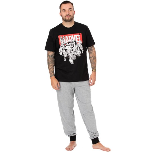 Marvel Mens Superhero Pyjama Set