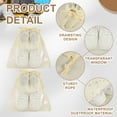 thumbnail image 3 of Uxcell Shoe Bags for Travel, Dustproof Drawstring Bags for Packing with Clear Window Beige 12", 3 of 7