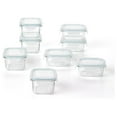 thumbnail image 2 of Glass Food Storage Containers, 8 Piece Set - 5oz Rectangular & 7oz Square - Tempered Glass Fridge & Freezer Safe Containers with Lids, 2 of 7