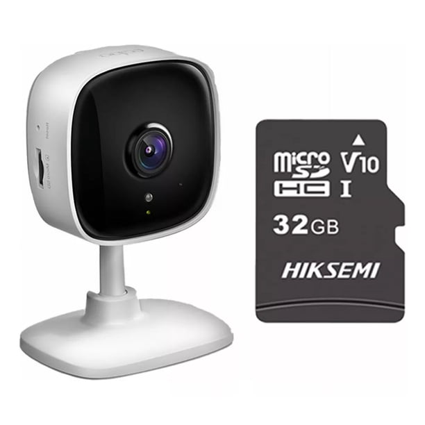 Tp-link Cámara De Seguridad Para Interiores Tapo-c100-plus-32 Con Microsd 32gb Wifi Máxima Protección Audio 2 Vias Micrófono Y Altavoz Integrado Vídeo De Alta Definición C100 Detección De Humanos