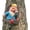 Blue Telescope, variant on Garden Gnome Open The Door Garden Decor Resin Tree Faces Decor Outdoor Fairy Garden Patio Lawn Porch (Red Telescope)
