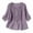 Purple, variant on Embroidered Tops for Women Plus Size V Neck Elbow Sleeve Shirts Trendy Solid Blouse Loose Breathable Outfit
