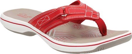 clarks flip flops orange