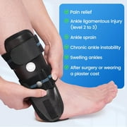 Velpeau Ankle Brace - Stirrup Ankle Splint - Adjustable Rigid Stabilizer for Sprains, Tendonitis, Post-Op Cast Support and Injury Protection for Women and Men (Foam Pads, Small - Left Foot)