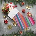 thumbnail image 6 of GZHJMY Christmas Stocking, Personalized Mexican Serape Stripes Large Candy Stocking Hanging Gift, 2 PCS Xmas Stockings Decoration for Family Holiday Party Ornaments Decor Fireplace, 6 of 7