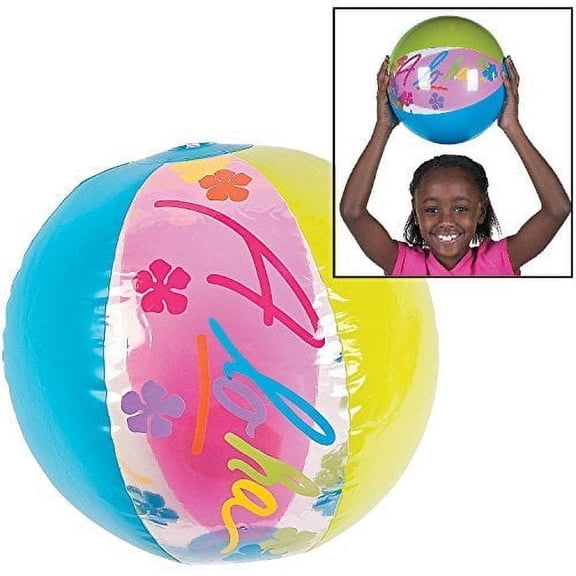 Aloha Beach Balls 14" - Party Favors - 12 Pieces