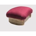 thumbnail image 2 of Inc. Rocking Padded Foot Stool: Burgundy, 7" Tall, Maple Stain (Made in The USA), 2 of 5
