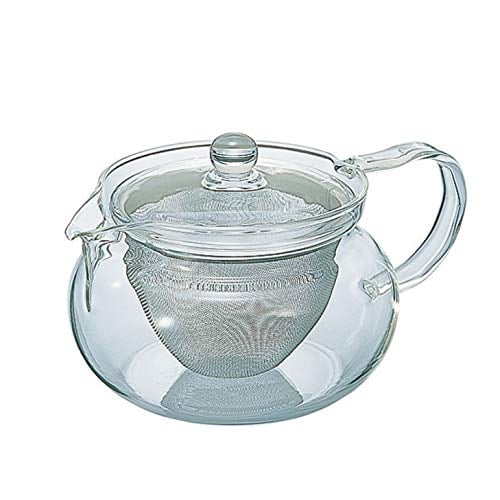Hario ChaCha Kyusu Maru Tetera de vidrio resistente al calor 450 mL