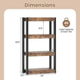 thumbnail image 3 of Costway 1 PCS 4 Tier Bookshelf Wooden Bookcase with Dual Anti-Tipping Kits Open Shelving Unit Brown, 3 of 10