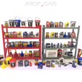 thumbnail image 2 of Diorama de coche a escala 1/18, modelo rápido, simulación de garaje, decoración, impresión 3D, herramienta de reparación, barriles de petróleo, batería (color aleatorio), 2 of 5