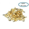 thumbnail image 1 of MYG 100pcs Brass Insulated Crimp Ring Terminals Wire Connectors Spade Electrical Kit, 1 of 4