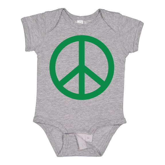 Inktastic Green Symbol Peace Sign Boys or Girls Baby Bodysuit