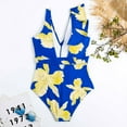 thumbnail image 3 of Womens One Piece Swimsuits Ruffle Asymmetric Shoulder Swimwear Tummy Control Tie Front Monokini Bathing Suits, 3 of 4
