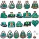 thumbnail image 1 of Kit para hacer aretes de San Patricio (1 caja con 10 pares) con dijes de trébol de cuatro hojas verdes, accesorios de madera para aretes., 1 of 6