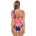 thumbnail image 3 of Trina Turk Breeze Hi Leg Plunge One-Piece Multi 10, 3 of 3