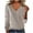 Khaki, variant on Jalioing Women's V Neck Sweaters Long Sleeve Solid Color Casual Knit Tops Cotton Loose Basic Pullover Sweaters