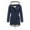 Navy, variant on IROINNID Women's Comfy Mid-Long Coat Solid Color Parka Long Sleeve Outwear, Black