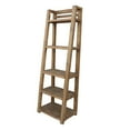 thumbnail image 2 of Benjara Bookcase- 5 Tier Ladder Shelves- Rustic Natural Brown Wood- 72 Inch, 2 of 5