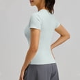 thumbnail image 4 of Ichuanyi Workout Tops for Women Short Sleeve Athletic Tee Slim Cutting Summer Running Gym Fitness Yoga Sports T-Shirt, 4 of 6