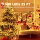 thumbnail image 2 of Cadena de luces LED Ccinny 500 de 7,6 m, color blanco cálido, resistente al agua, 2 of 7