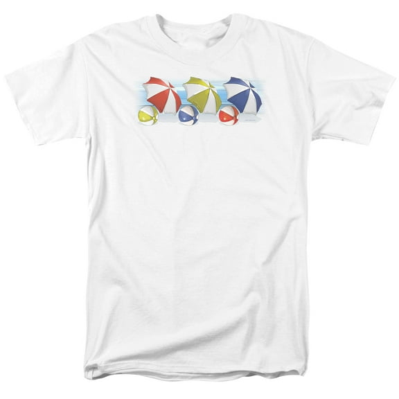 Umbrellas And Beachballs Officially Licensed Adult T Shirt