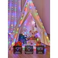 thumbnail image 3 of Ahot  300 LED Fairy Curtain Lights, 9.8ft x 9.8ft Multicolor Curtain String Lights, USB Plug in 8 Lighting Modes Christmas String Hanging Lights with Remote for Bedroom Indoor Outdoor Party Xmas, 3 of 14