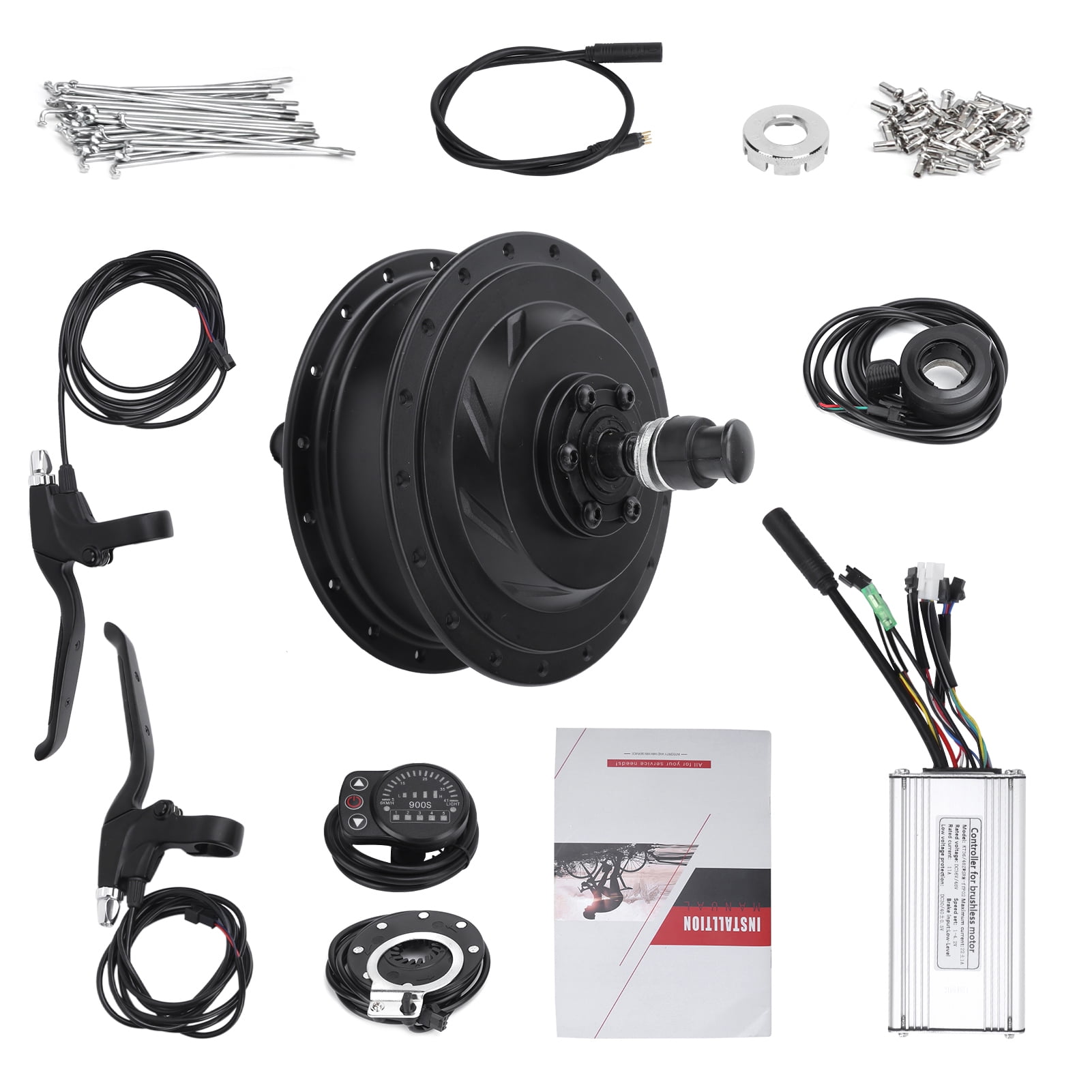 Kit Conversion électrique Vélo - Moteur Moyeu Arrière 250W 36V/48V - Compatible Shimano - Neuf