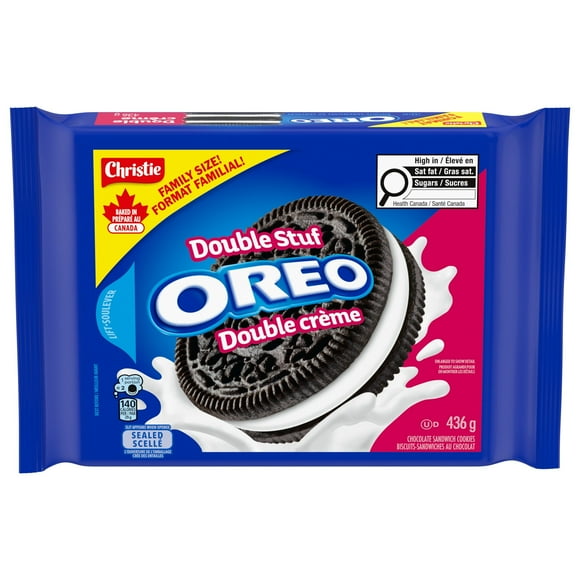 OREO Double Stuf Chocolate Sandwich Cookies, Family Size