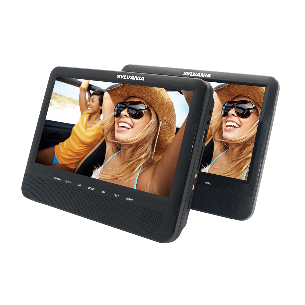 Sylvania 7" Dual Screen Portable DVD Player with Dual DVD Players