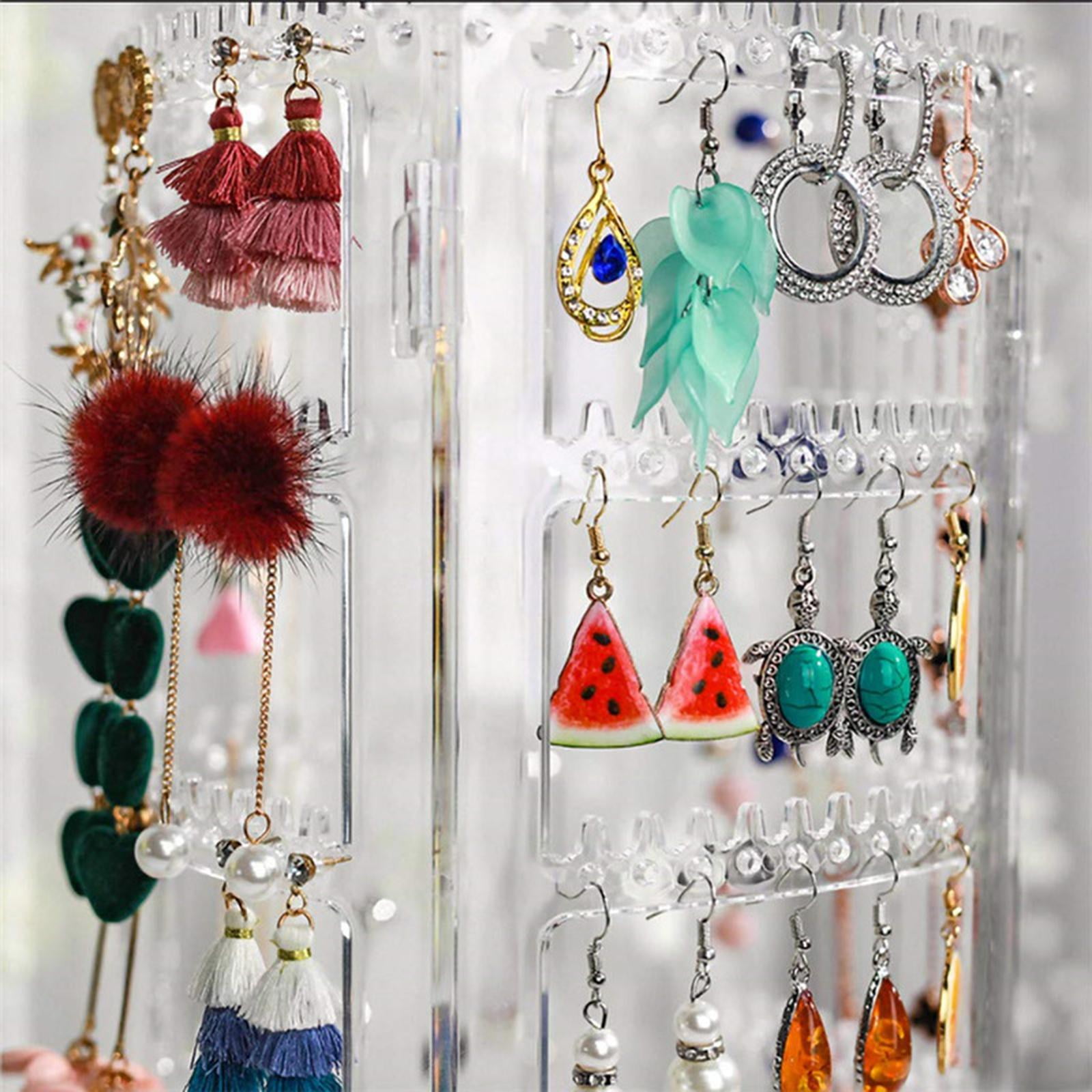 Ludlz Wall Mounted Jewelry Organizer, Earring Necklace Bracelet Holder  Display Hanger Wall Mounted Earrings Necklace Ring Display Shelf Jewelry  Organizer Showcase - Walmart.com