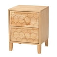 thumbnail image 2 of Baxton Studio Hosea Japandi Nightstand, 2-Drawer, Natural, 2 of 10
