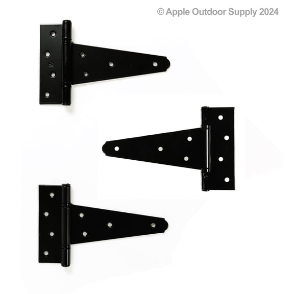 5" Heavy Duty T-Hinge – Black (3 Pack)