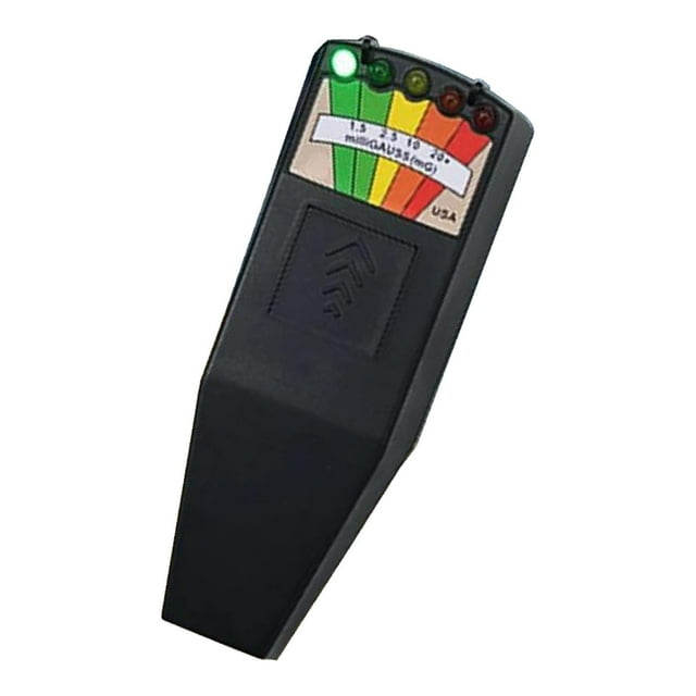 Medidor EMF LED conveniente compacto compacto de equipo paranormal de equipo Negro